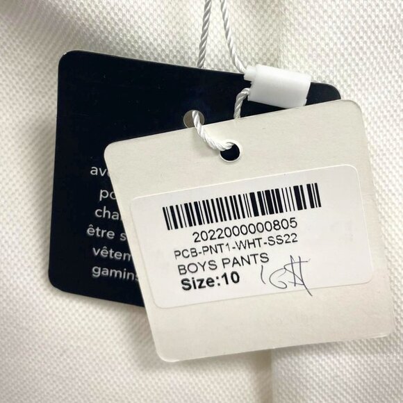 NWT - Petit Clair Boys Pants, White - Size 10 (PCB-PNT1-WHT-SS22) - Picture 9 of 12
